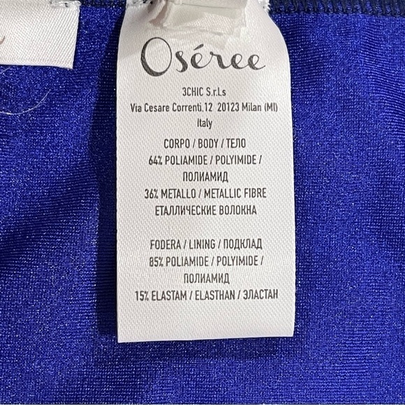 OSÉREE Lumière Microkini Ring Two-Piece Swimsuit - Blue - Size - Large (B398) - Picture 10 of 12